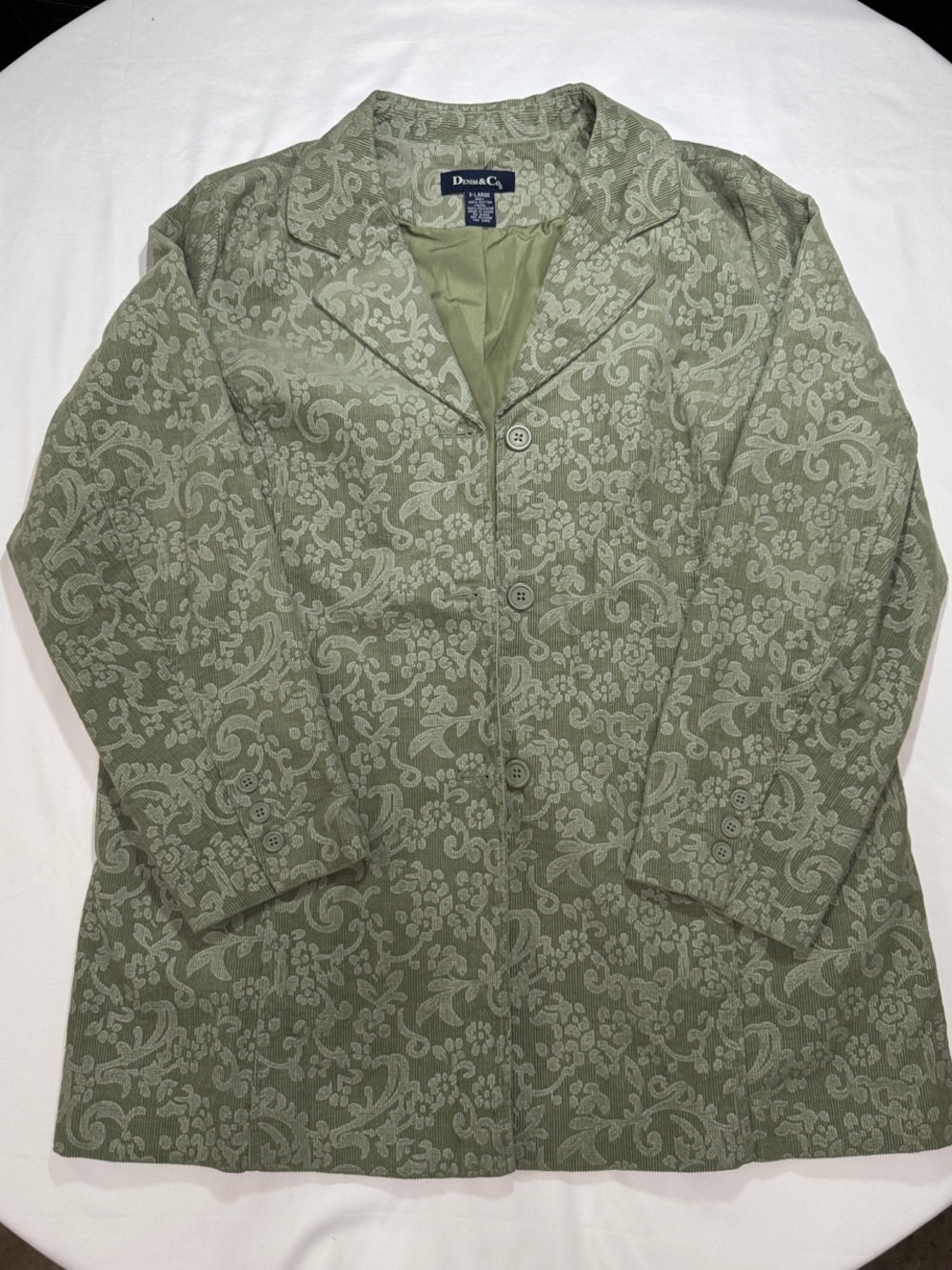 Denim&Co Vintage Coat 100% Cotton X Large